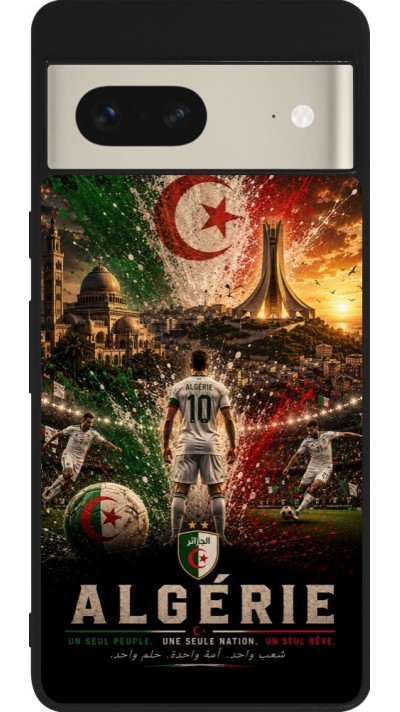 Google Pixel 7 Case Hülle - Silikon schwarz Fussball Algerien splash 2026
