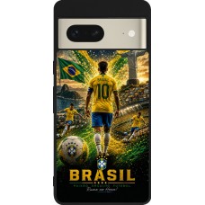 Google Pixel 7 Case Hülle - Silikon schwarz Fussball Brasilien splash 2026