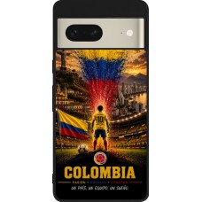 Google Pixel 7 Case Hülle - Silikon schwarz Fussball Kolumbien splash 2026