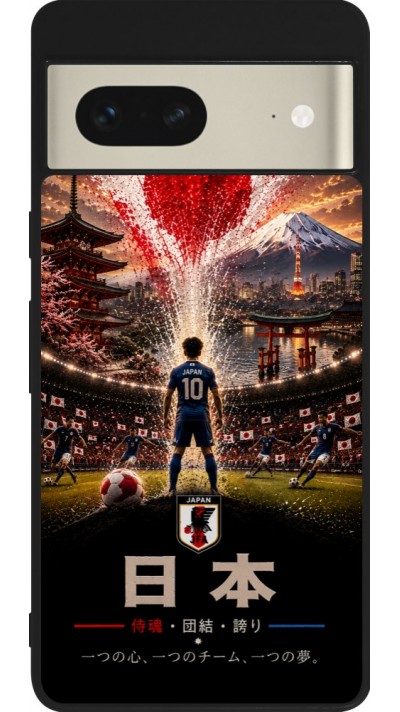 Google Pixel 7 Case Hülle - Silikon schwarz Fussball Japan splash 2026