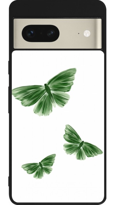 Coque Google Pixel 7 - Silicone rigide noir Butterflies 2026