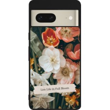 Coque Google Pixel 7 - Silicone rigide noir Full Bloom 2026
