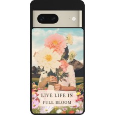Coque Google Pixel 7 - Silicone rigide noir Live life in full moon 2026