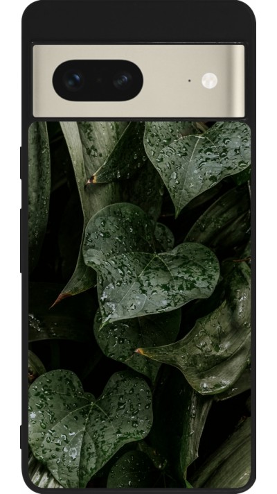 Google Pixel 7 Case Hülle - Silikon schwarz Spring 23 fresh plants