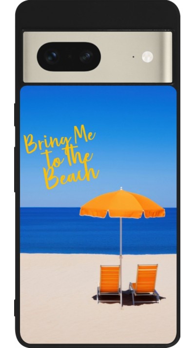 Coque Google Pixel 7 - Silicone rigide noir Summer 2025 Bring me to the beach
