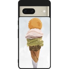 Coque Google Pixel 7 - Silicone rigide noir Summer 2025 Cornet