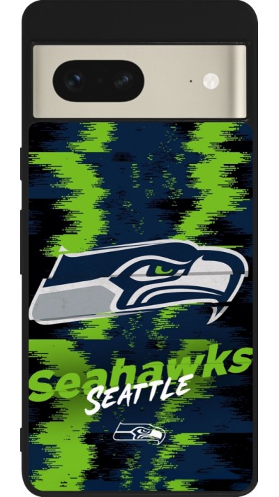 Google Pixel 7 Case Hülle - Silikon schwarz Super Bowl 26 Seattle 2