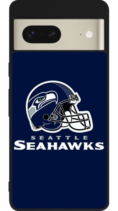 Google Pixel 7 Case Hülle - Silikon schwarz Super Bowl 26 Seattle 3