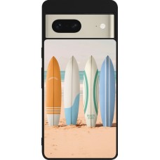 Coque Google Pixel 7 - Silicone rigide noir Summer surfboard 2025