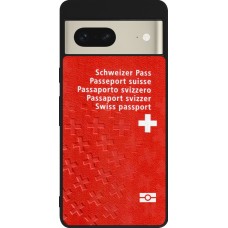 Coque Google Pixel 7 - Silicone rigide noir Swiss Passport