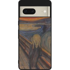 Coque Google Pixel 7 - Silicone rigide noir Tableau art - Le Cri - Edvard Munch