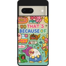 Coque Google Pixel 7 - Silicone rigide noir Thats beacause of