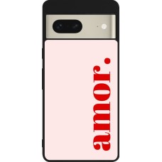 Google Pixel 7 Case Hülle - Silikon schwarz Valentine 2024 amor