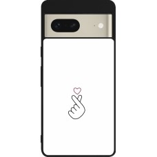 Google Pixel 7 Case Hülle - Silikon schwarz Valentine 2024 heart by Millennials
