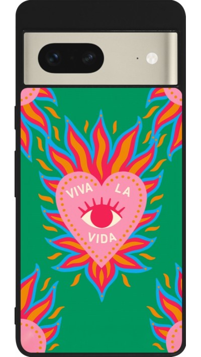 Coque Google Pixel 7 - Silicone rigide noir Viva la vida 2026
