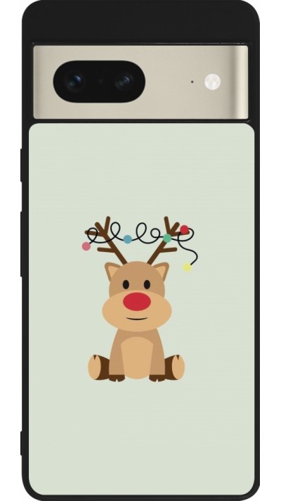 Coque Google Pixel 7 - Silicone rigide noir Christmas 22 baby reindeer