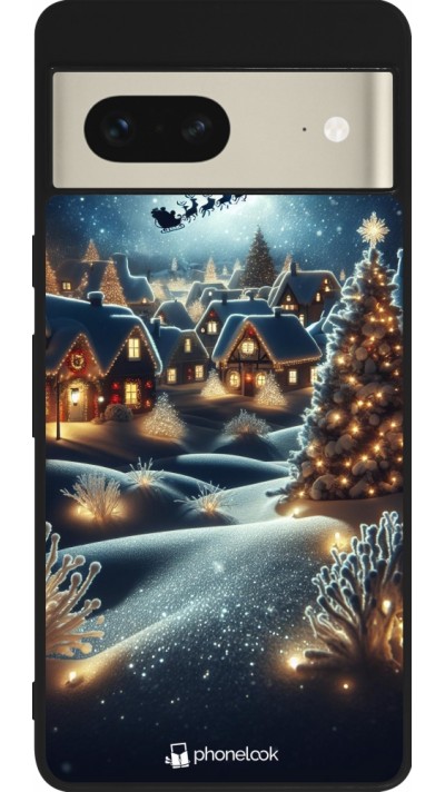 Coque Google Pixel 7 - Silicone rigide noir Noël 2023 Christmas is Coming