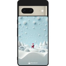 Google Pixel 7 Case Hülle - Silikon schwarz Weihnachten 2023 Kleiner Vater Schneeflocke