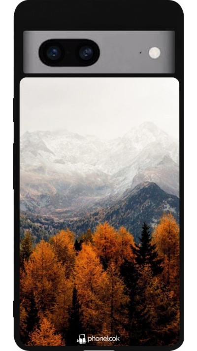 Google Pixel 7a Case Hülle - Silikon schwarz Autumn 21 Forest Mountain