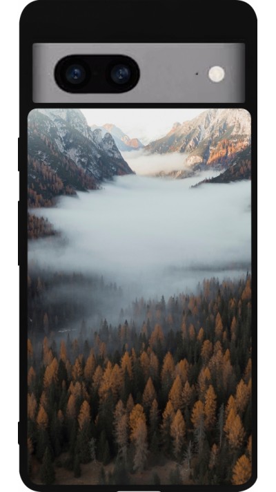 Google Pixel 7a Case Hülle - Silikon schwarz Autumn 22 forest lanscape