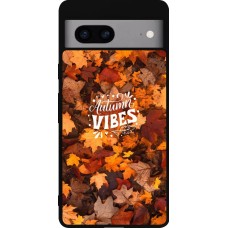 Coque Google Pixel 7a - Silicone rigide noir Autumn 25 Autumn vibes