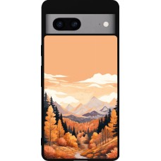 Coque Google Pixel 7a - Silicone rigide noir Autumn 25 Mountains