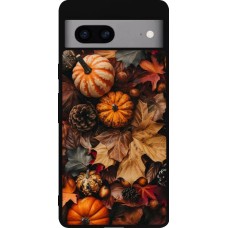 Coque Google Pixel 7a - Silicone rigide noir Autumn 25 Pumpkin