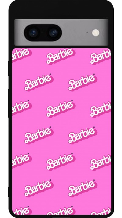 Google Pixel 7a Case Hülle - Silikon schwarz Barbie Pattern