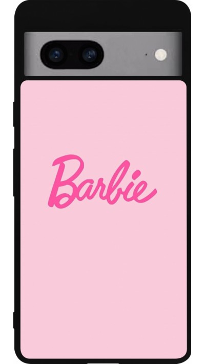 Google Pixel 7a Case Hülle - Silikon schwarz Barbie Text