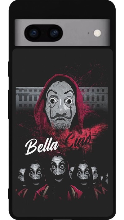 Google Pixel 7a Case Hülle - Silikon schwarz Bella Ciao