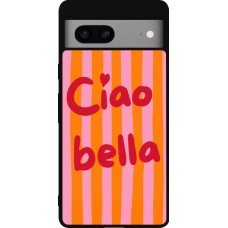 Coque Google Pixel 7a - Silicone rigide noir Bye Bella 2026