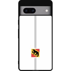 Coque Google Pixel 7a - Silicone rigide noir Canton BE blanc