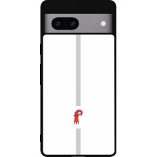 Google Pixel 7a Case Hülle - Silikon schwarz Kanton BL weiss