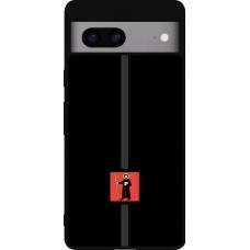 Coque Google Pixel 7a - Silicone rigide noir Canton GL noir