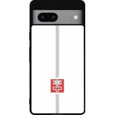 Google Pixel 7a Case Hülle - Silikon schwarz Kanton NW weiss