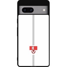 Google Pixel 7a Case Hülle - Silikon schwarz Kanton OW weiss