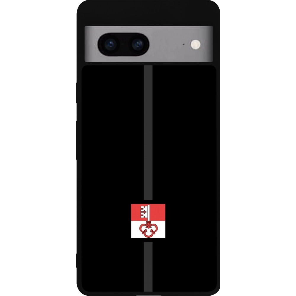 Coque Google Pixel 7a - Silicone rigide noir Canton OW noir