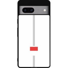 Google Pixel 7a Case Hülle - Silikon schwarz Kanton SO weiss