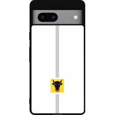 Coque Google Pixel 7a - Silicone rigide noir Canton UR blanc