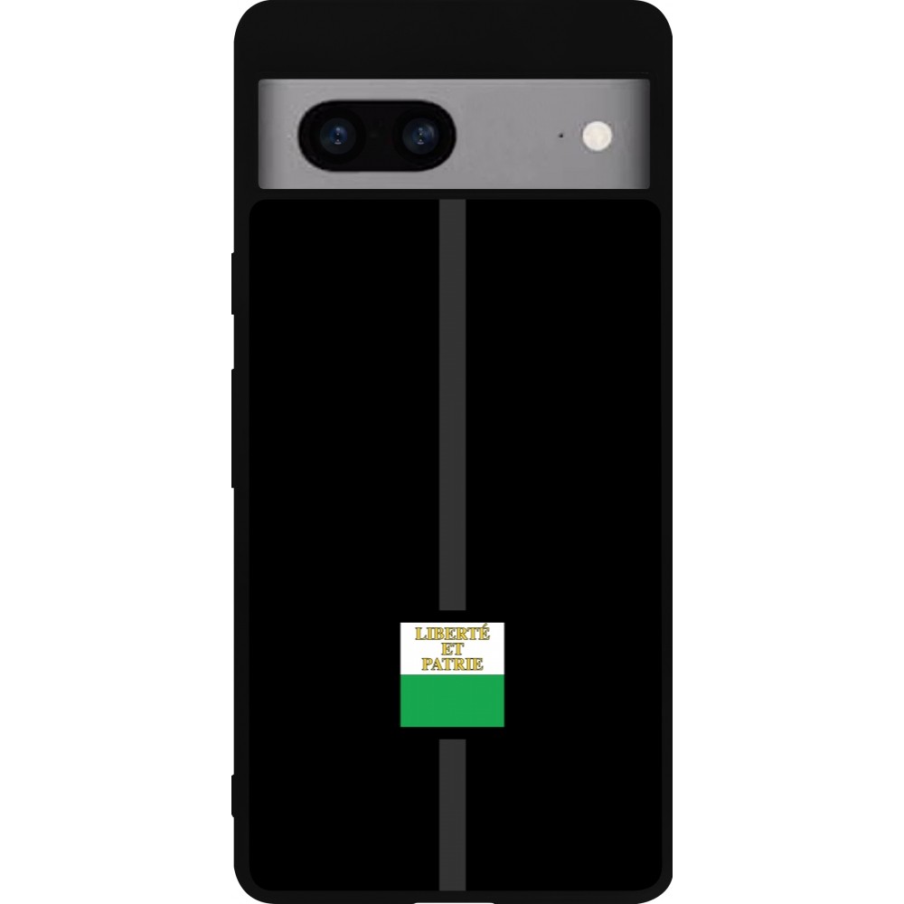 Coque Google Pixel 7a - Silicone rigide noir Canton VD noir