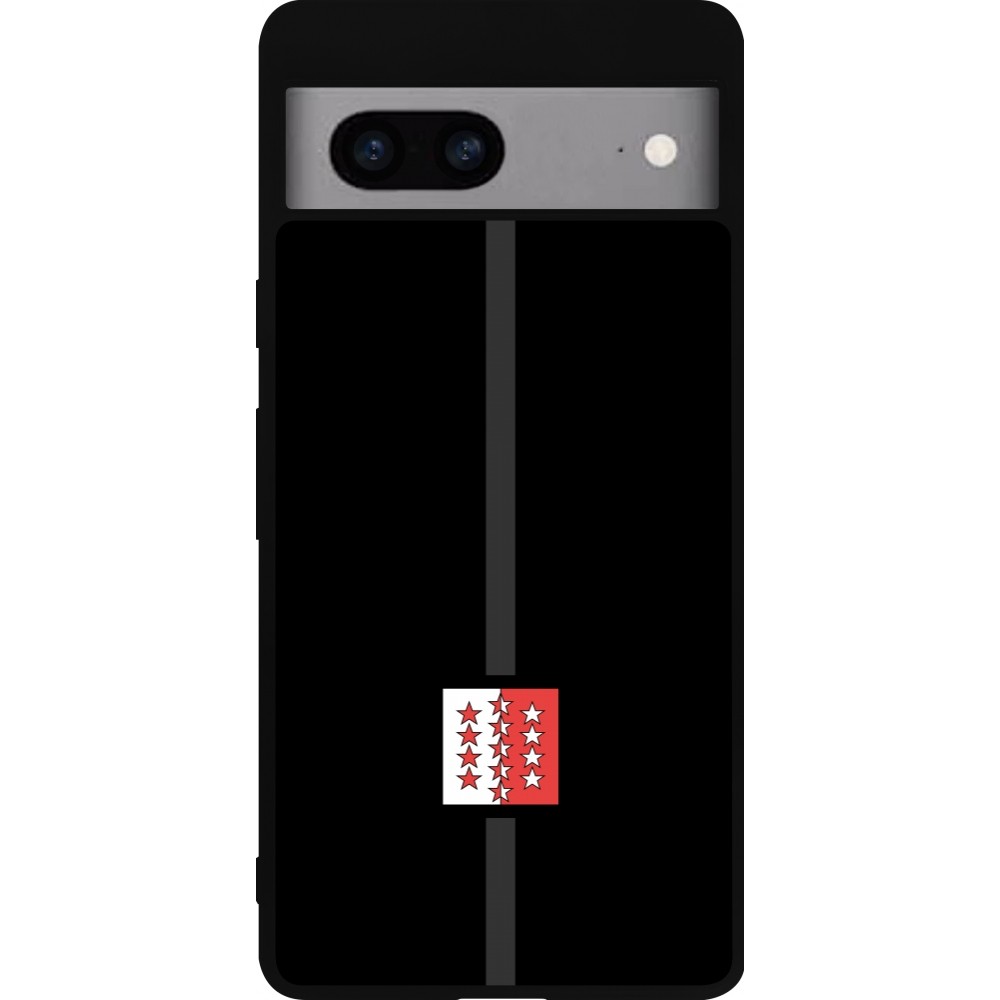 Coque Google Pixel 7a - Silicone rigide noir Canton VS noir