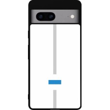 Coque Google Pixel 7a - Silicone rigide noir Canton ZG blanc