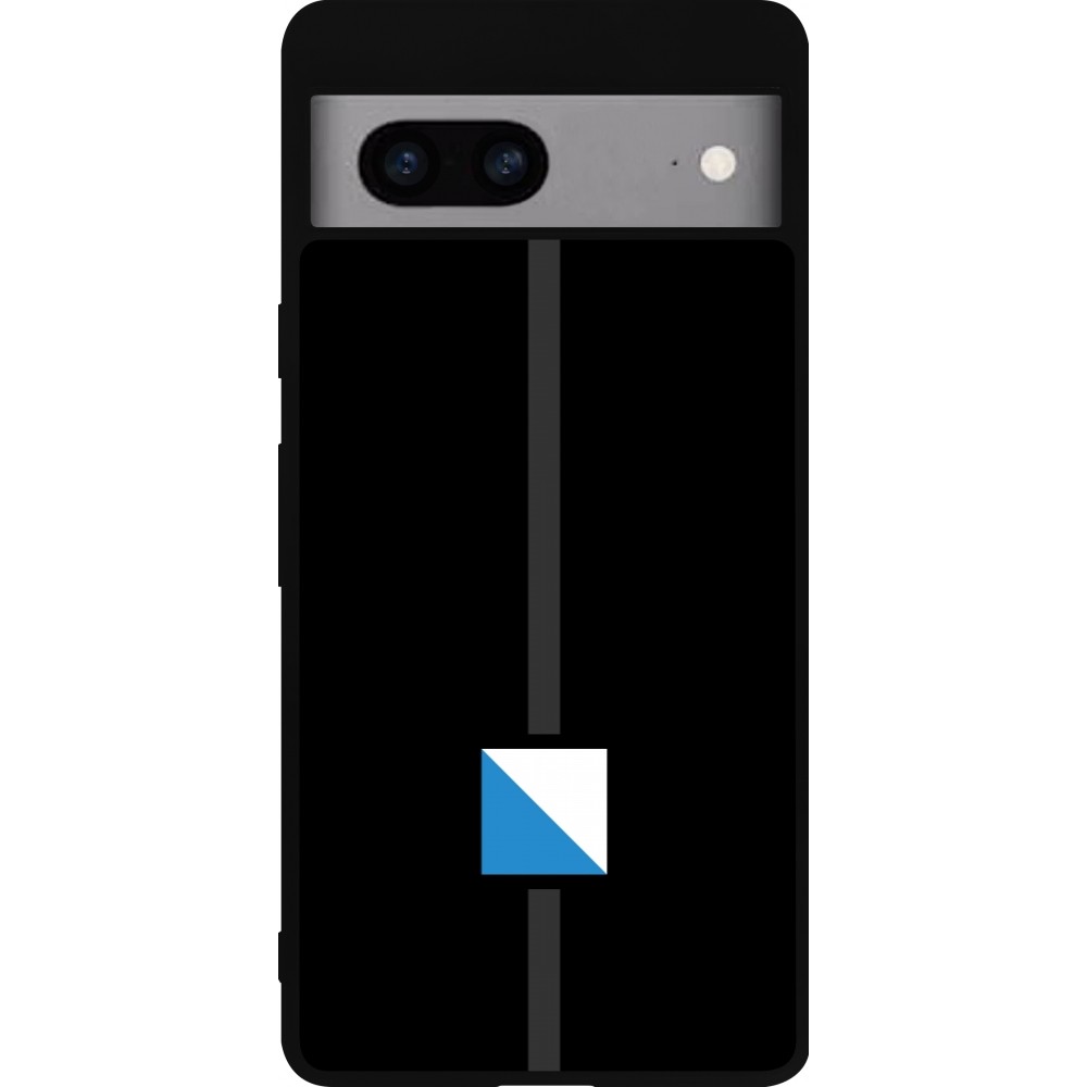Coque Google Pixel 7a - Silicone rigide noir Canton ZH noir