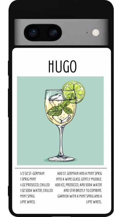 Google Pixel 7a Case Hülle - Silikon schwarz Cocktail Rezept Hugo