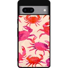 Google Pixel 7a Case Hülle - Silikon schwarz Crabs Paint