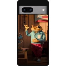 Google Pixel 7a Case Hülle - Silikon schwarz Dancing frog DTMF