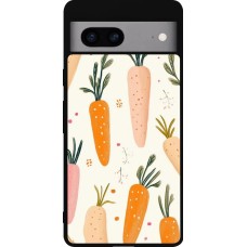 Google Pixel 7a Case Hülle - Silikon schwarz Easter 2026 Illustration carrots