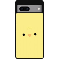 Google Pixel 7a Case Hülle - Silikon schwarz Easter 2026 Little chicken