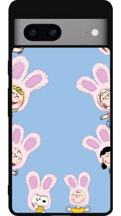 Google Pixel 7a Case Hülle - Silikon schwarz Easter 2026 Snoopy