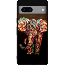 Google Pixel 7a Case Hülle - Silikon schwarz Elephant 02